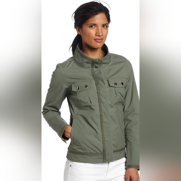 Columbia Jackets & Blazers - COLUMBIA CROSSROADS OLIVE GREEN UTILITY CARGO JACKET Size  LG EUC